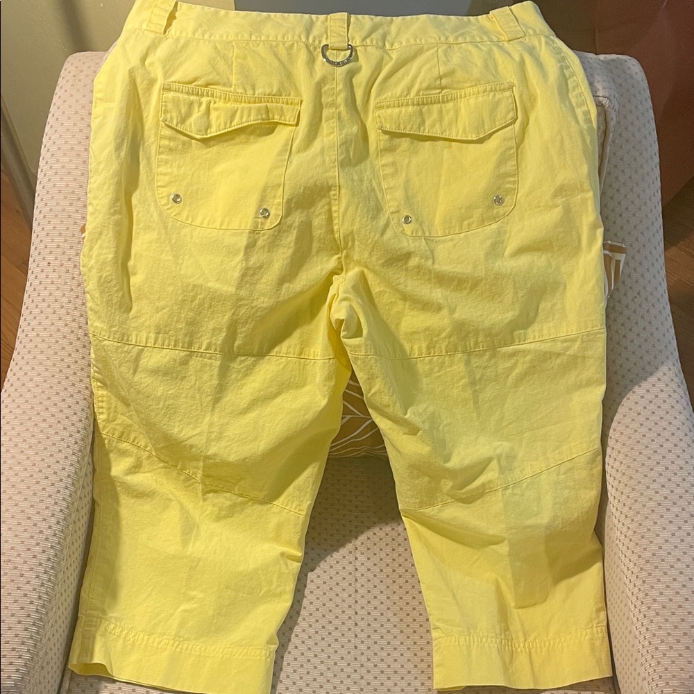 Ralph Lauren Avtive Bright Yellow Cargo Capris - Picture 5 of 6